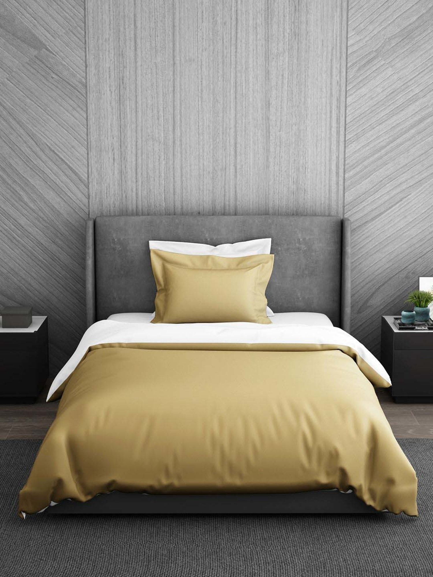 Spaces Hygro Golden Cotton 300 TC Single Duvet Cover