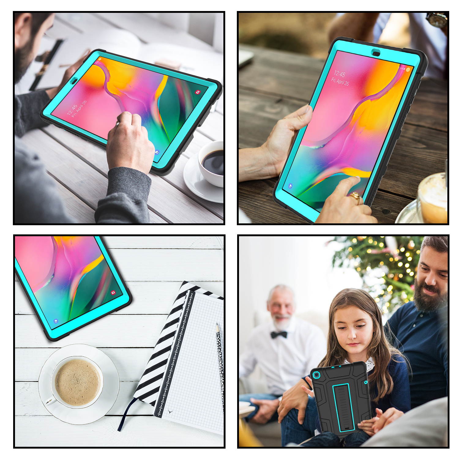 Donwell For Samsung Galaxy Tab A 10.1" 2019 SM-T510 Shockproof Tablet Stand Case Cover