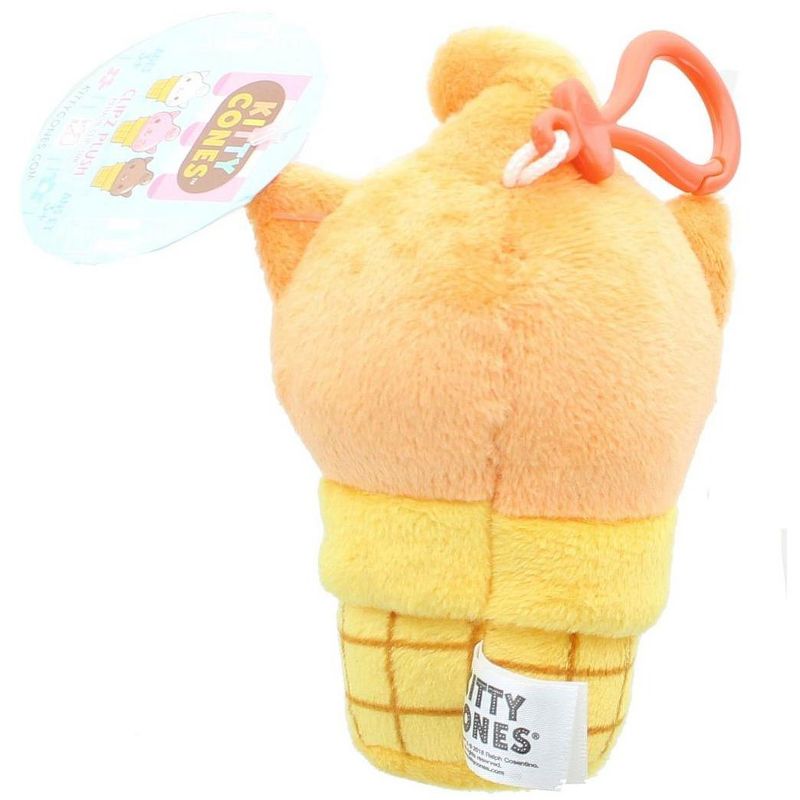 Se7en20 Kitty Cone Clip Sherburt 5 inch Plush Backpack Clip