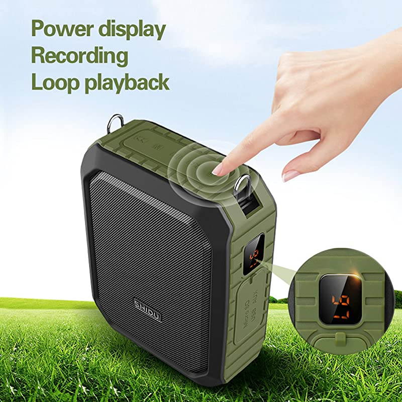 WinBridge Voice Amplifier Microphone Headset Wired Loudspeaker Voice Changer Megaphone Portable Microphone Mini Amp Pa System for Teachers Parkinsons Outdoors Waterproof 18W