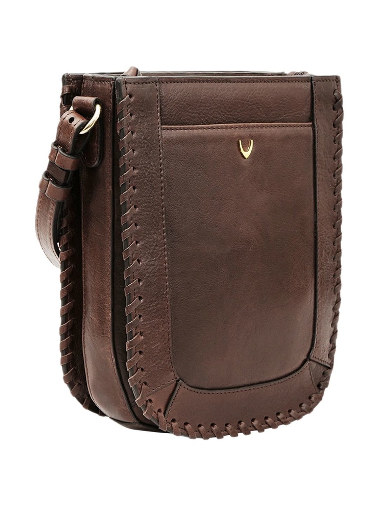 Baggit Brown PVC Solid Laptop Messenger Bag