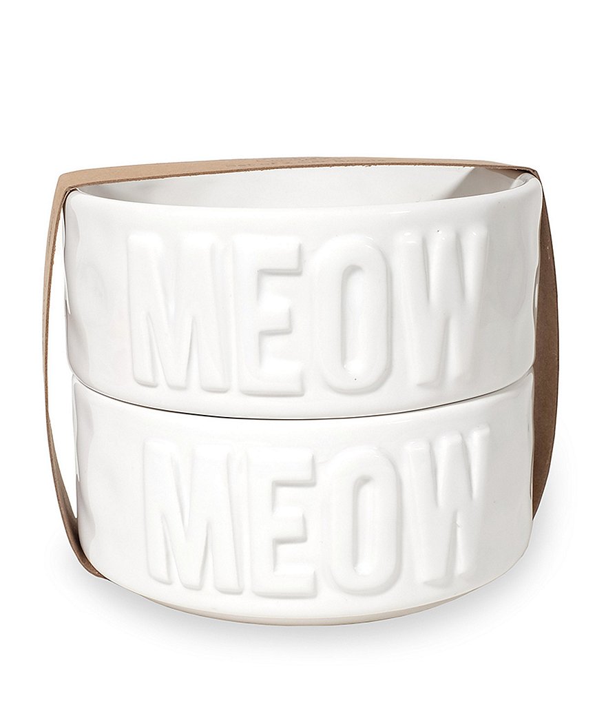 Mud Pie Stacked Cat Bowl Set