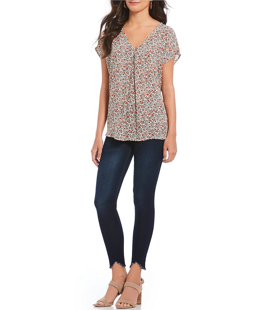 KUT from the Kloth Connie Ankle Step Frayed Hem Skinny Jeans