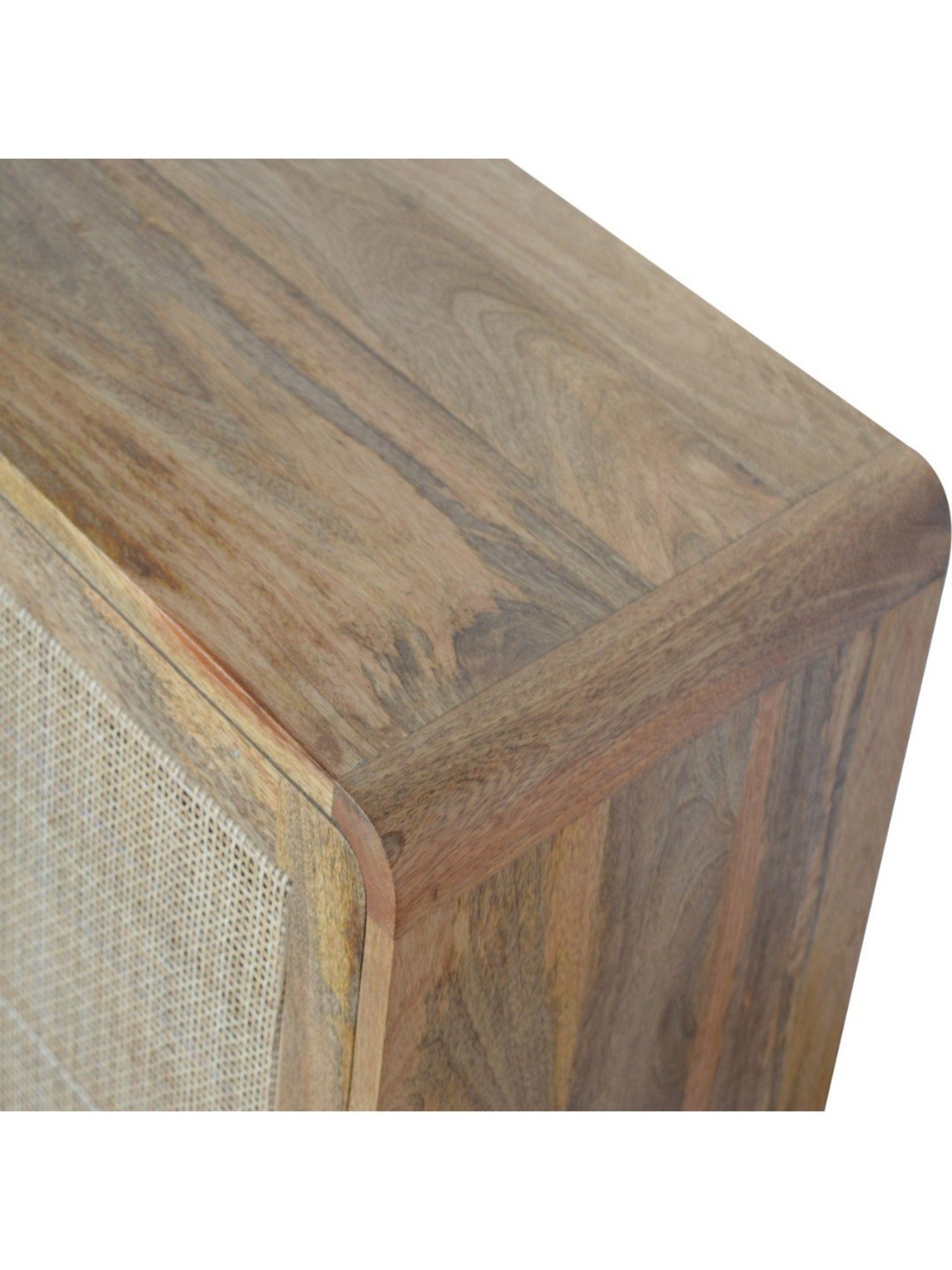 Fabindia Brown Sheesham Wood Textured Cabinet