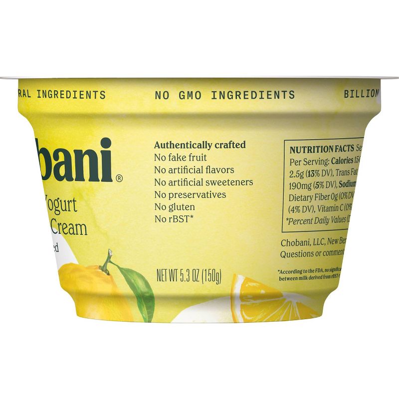 Chobani Lemon & Cream Blended Greek Yogurt - 5.3oz