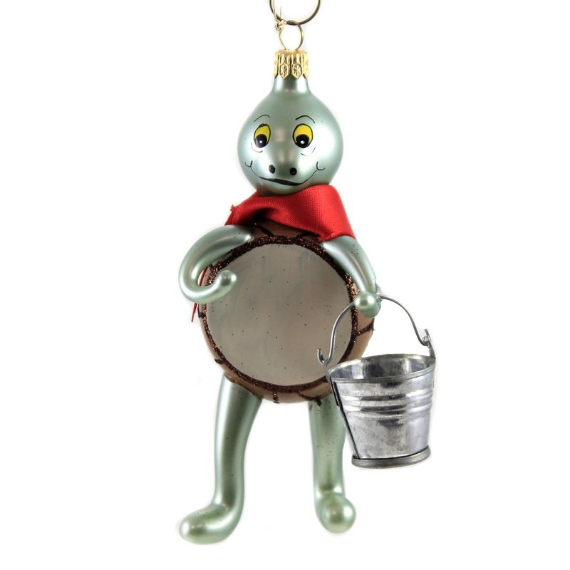 Italian Ornaments Turtle With Bucket Ornament Tortoise  -  Tree Ornaments