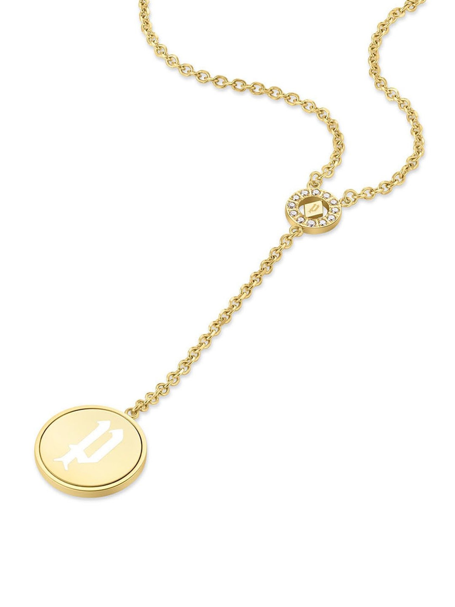 Police Lucky Star Golden Opera Necklace for Women