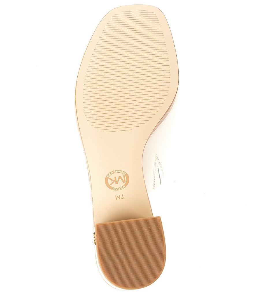 MICHAEL Michael Kors Aldrich Leather Block Heel Mules