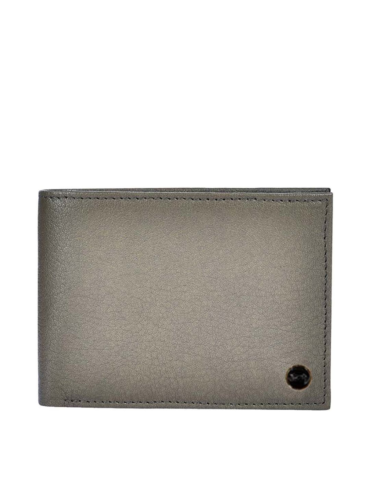 BELWABA Olive Casual Leather Bi-Fold Wallet for Men
