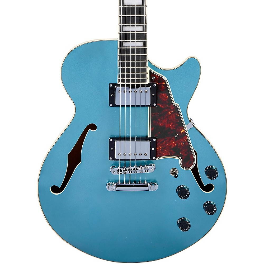 D'Angelico Premier SS Semi-Hollow Electric Guitar with Stopbar Tailpiece Ocean Turquoise