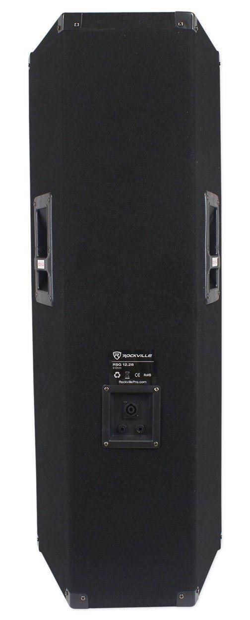 Rockville RSG12.2 Dual 12&rdquo; 2000 Watt 3-Way 8-Ohm Passive DJ/Pro Audio PA Speaker
