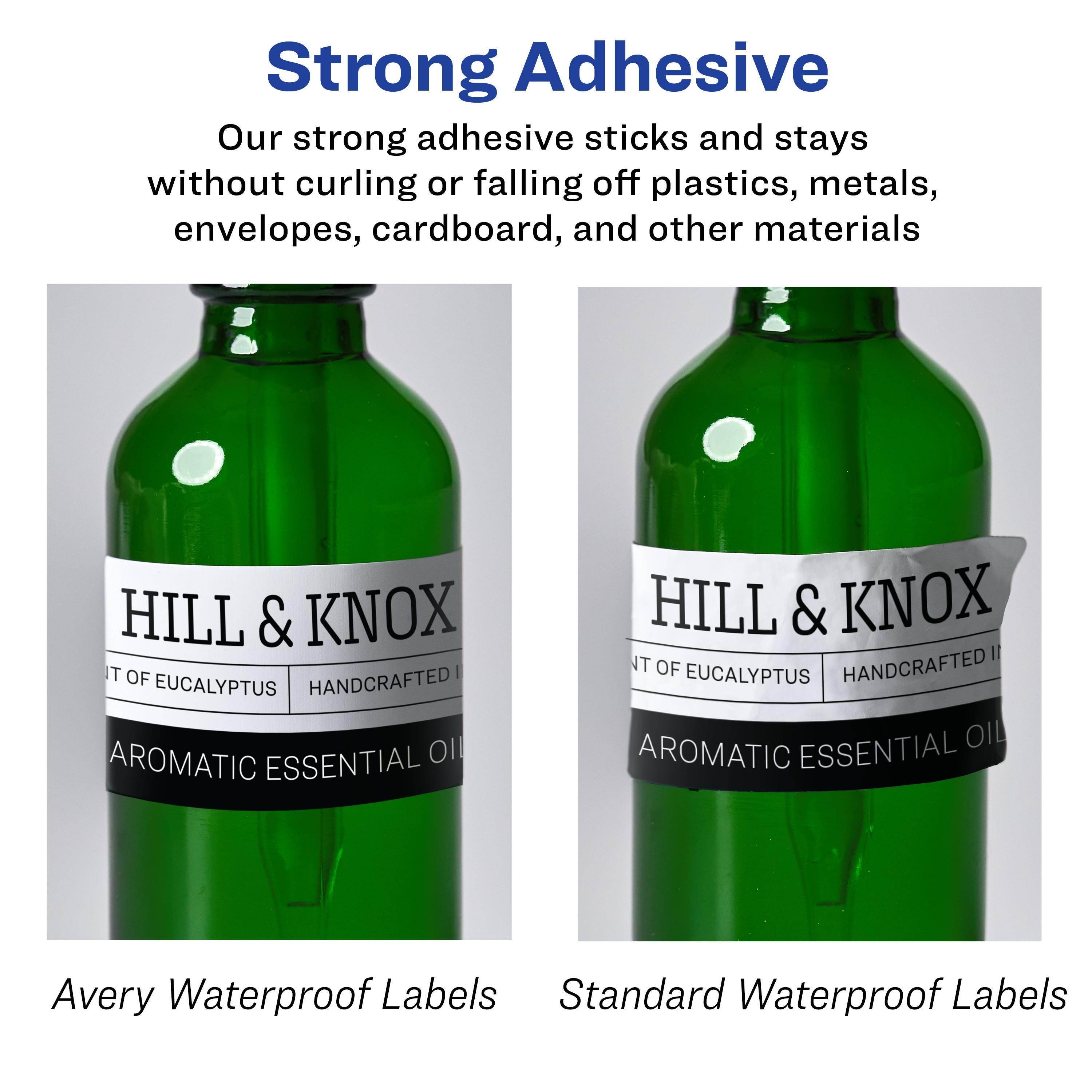 Avery Printable Waterproof Labels, 600ct 0.5" x 1.75"