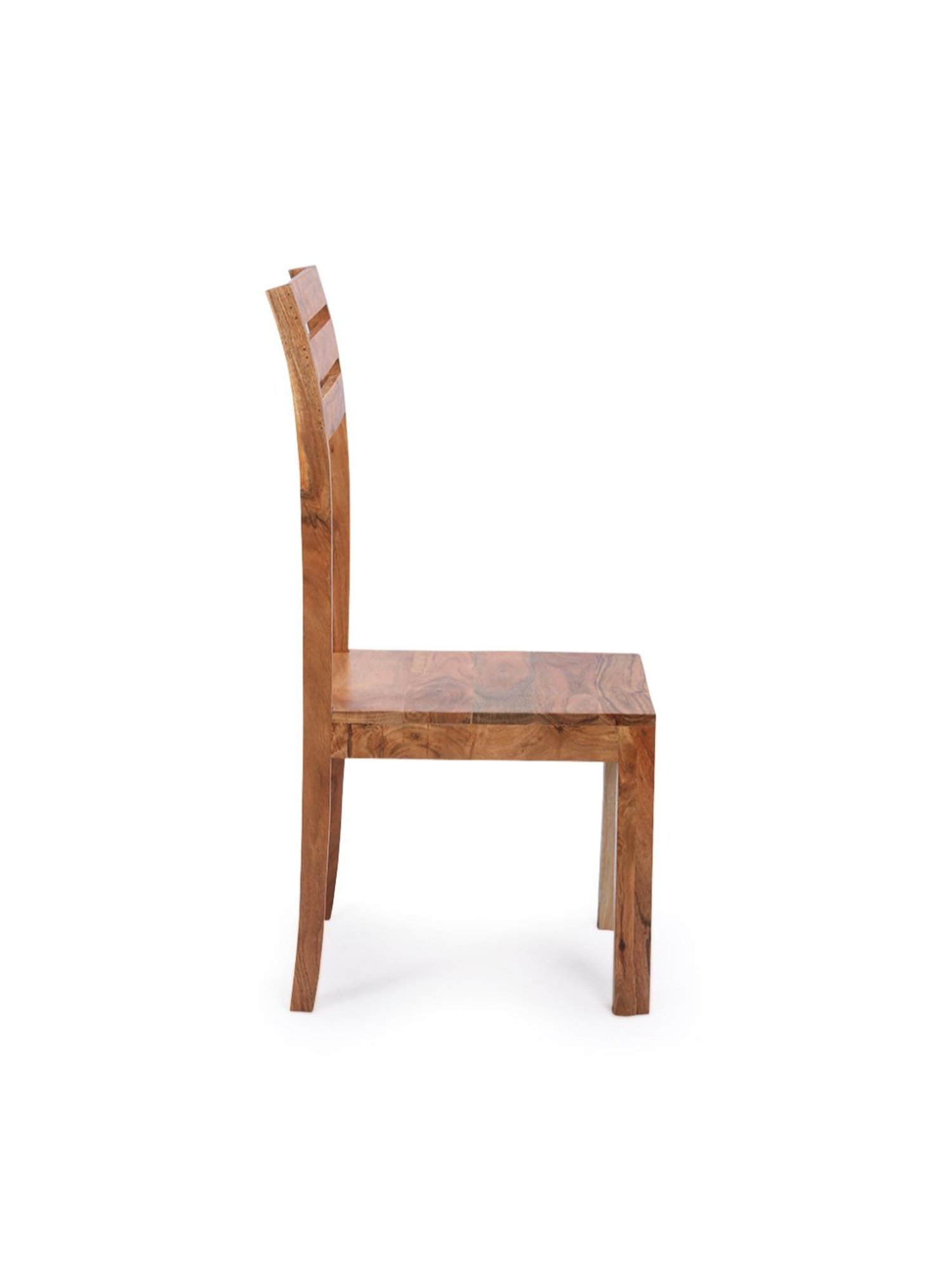 ExclusiveLane Centaur Beige Acacia Wood Handcrafted Dining Chairs - Set of 2 Natural Finish