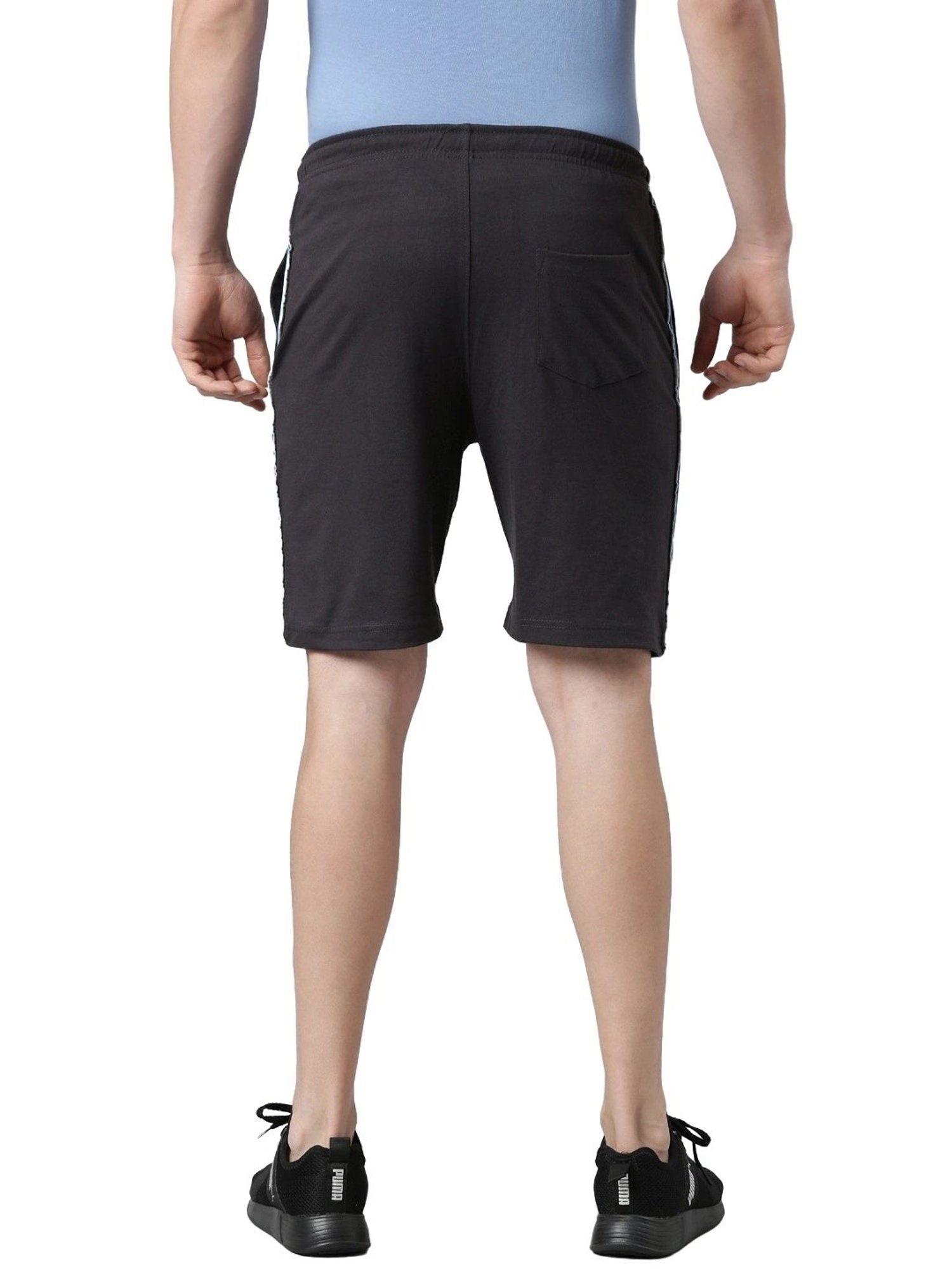 Force NXT Steel Grey & Navy Cotton Regular Fit Shorts - Pack Of 2