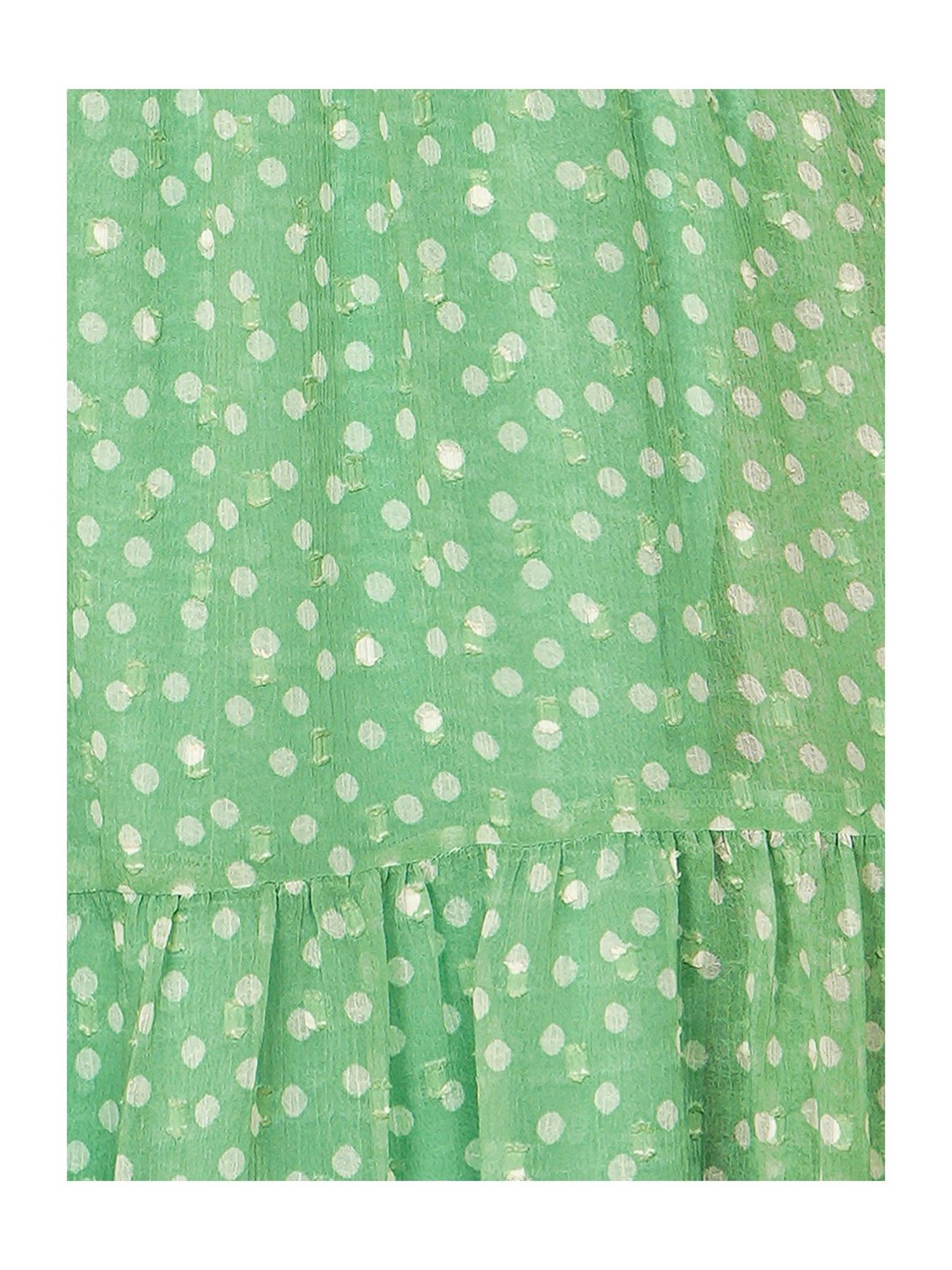 Budding Bees Kids Green Printed Dress