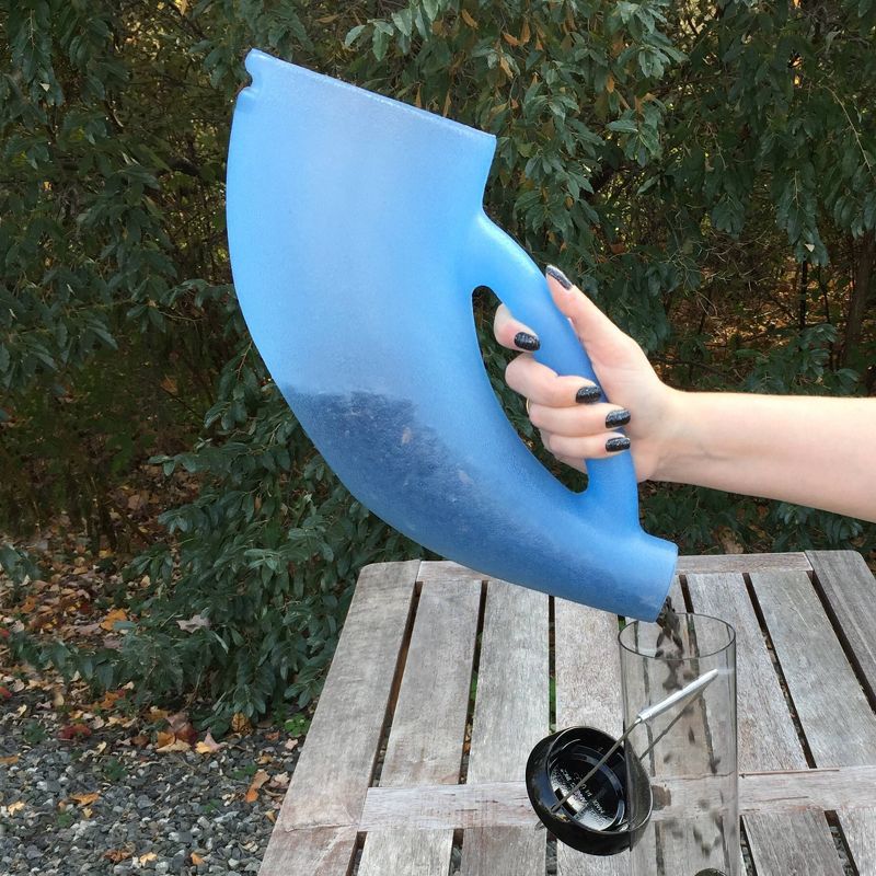 Droll Yankees Seed Scoop 14" Long Feeder - Translucent Blue