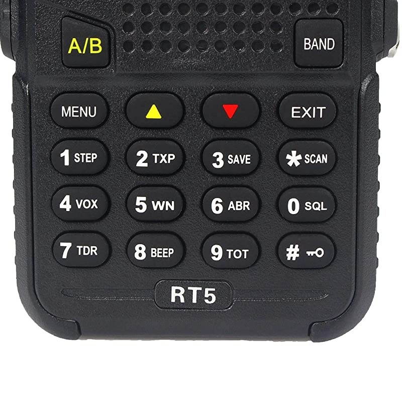 RT5 Two Way Radio Long Range VHFUHF Dual Band Handheld Ham Radio 128CH VOX FM Walkie Talkie1 Pack