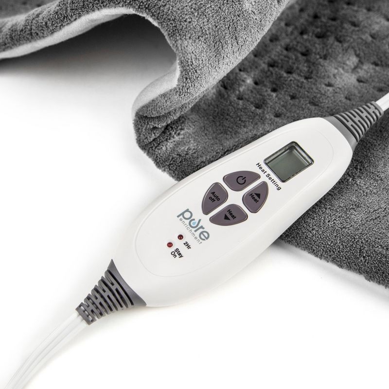 Pure Enrichment PureRelief XXL Extra Wide Heating Pad - 20"x24" - Charcoal Gray