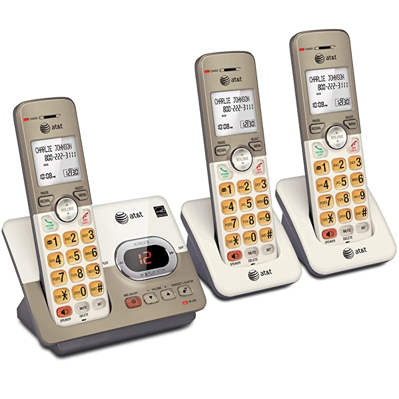 EL52313 3Handset Expandable Cordless Phone with Answering System ExtraLarge Backlit Keys CL2940 Corded Phone with Caller IDCall Waiting Speakerphone XL Tilt Display
