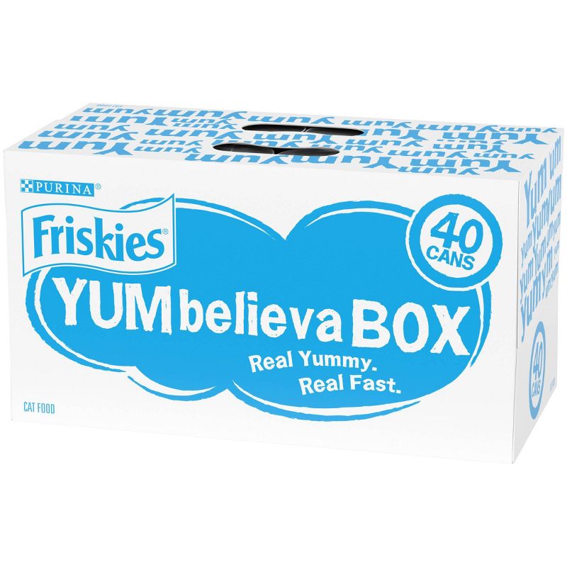 Friskies Yum Believa-Box Stoppable Indoor Adventures Wet Cat Food Variety Pack - 5.5oz/40ct