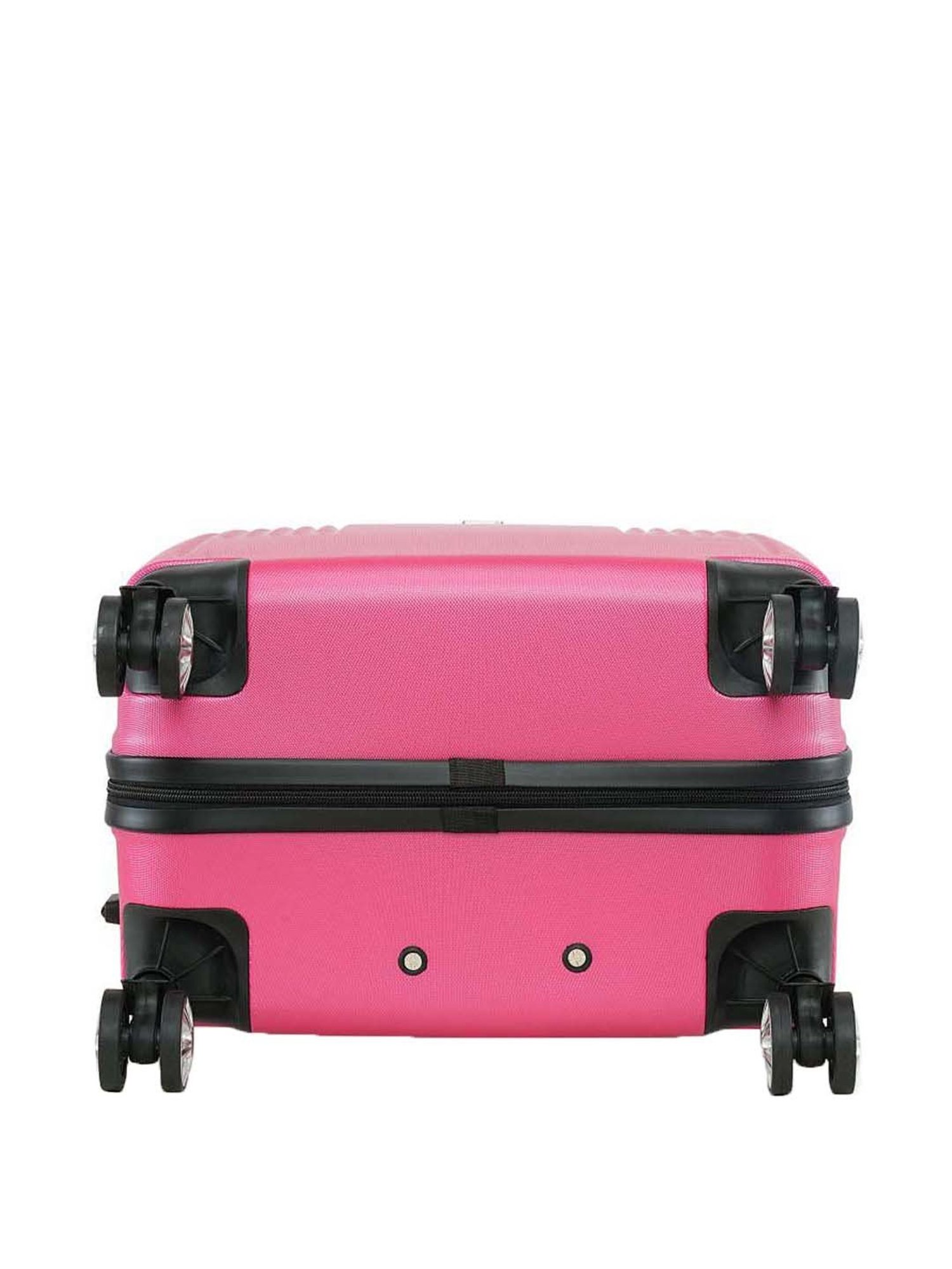 Swiss Brand Sion 2.0 Rose Pink Striped Hard Medium Trolley Bag - 41 cm