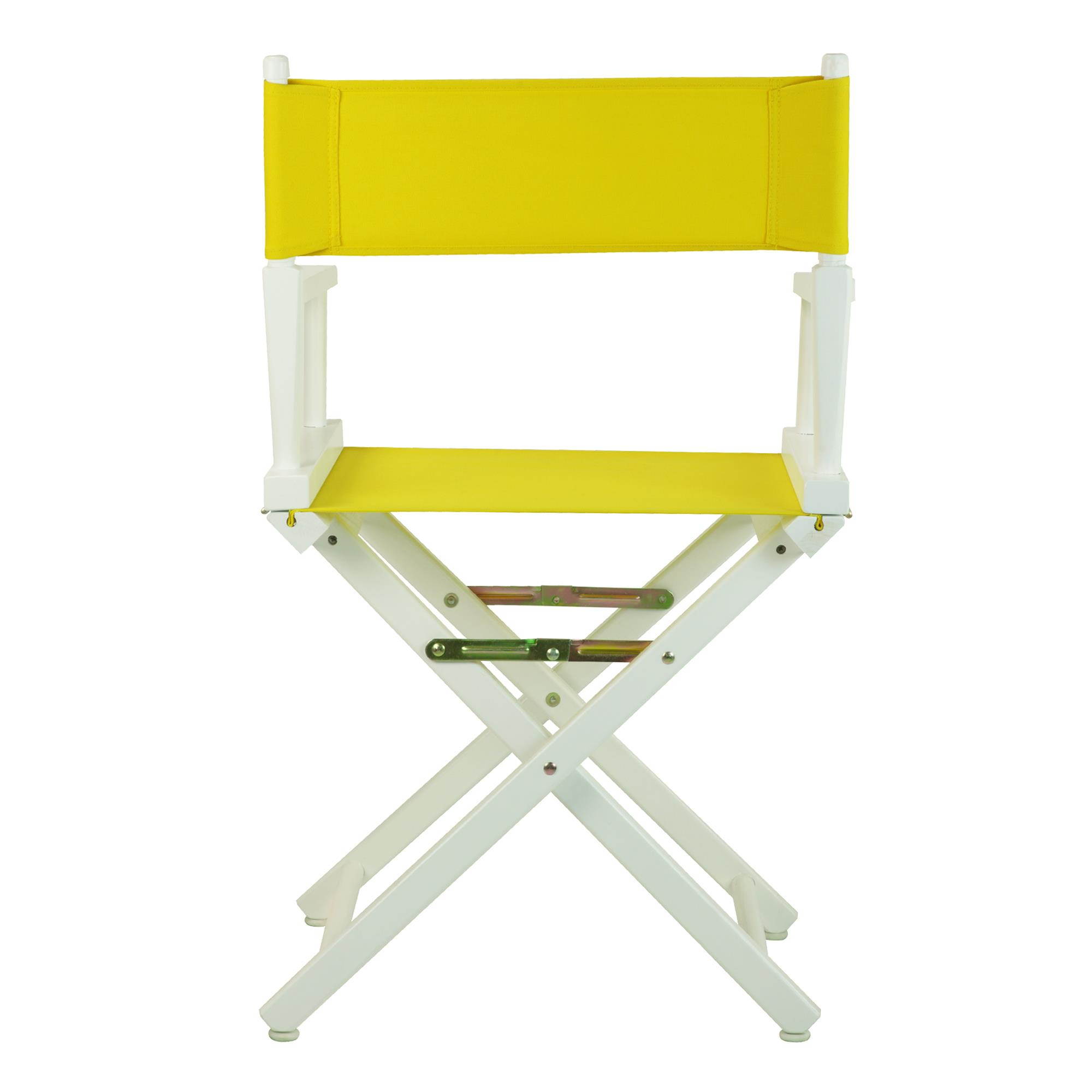 Casual Home 200-01-021-14 18 in. Directors Chair White Frame with Yellow Canvas