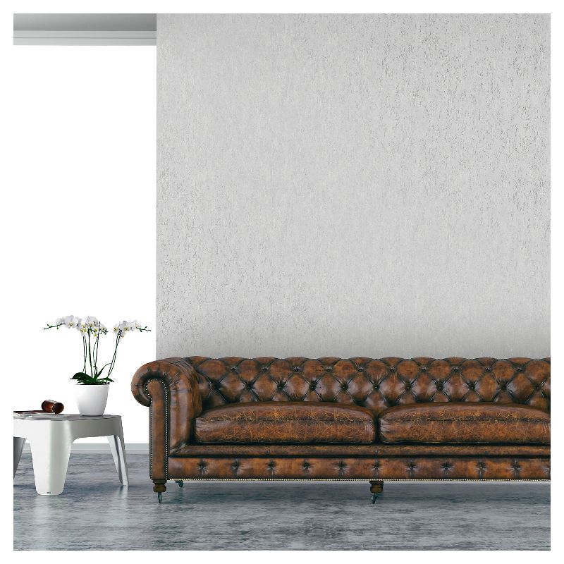 Devine Color  MetallicTexture Peel and Stick Wallpaper Silver