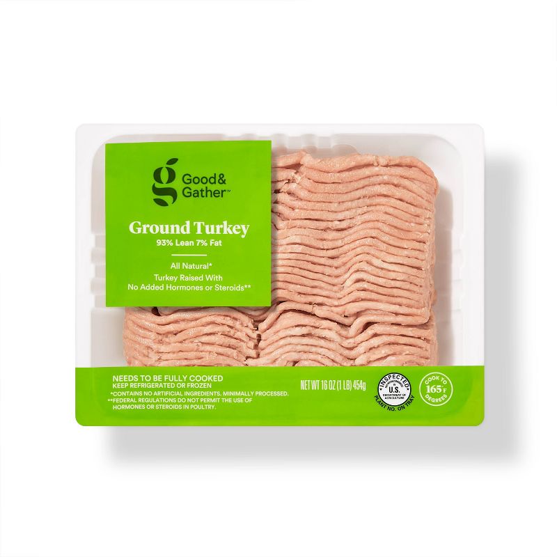 All Natural 93/7 Ground Turkey - 1lb - Good & Gather™