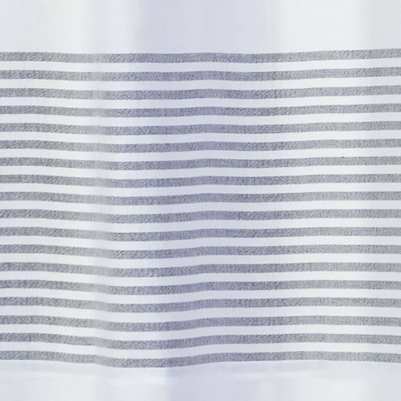 Pleated Striped Shower Curtain Gray - SKL Home