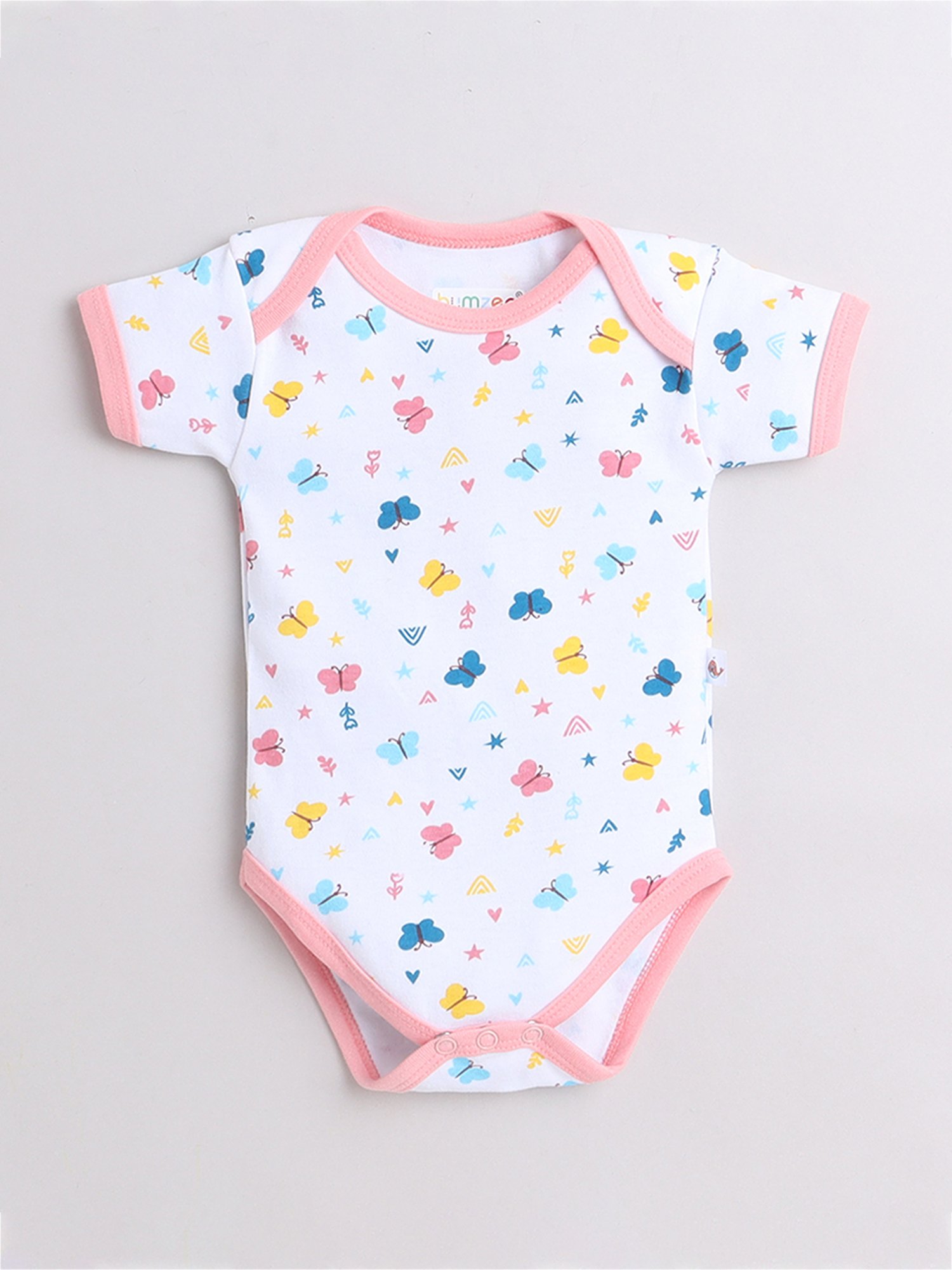 Bumzee Kids Multicolor Printed Bodysuit (Pack Of 3)