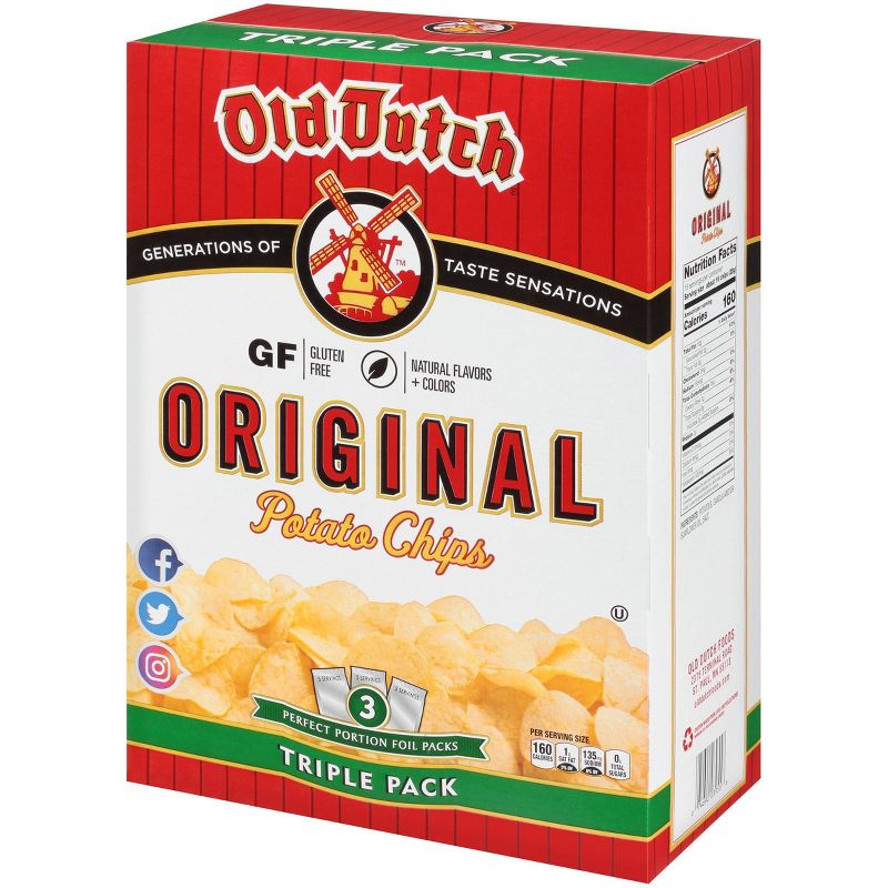 Old Dutch Triple Pack Original Potato Chips - 3ct