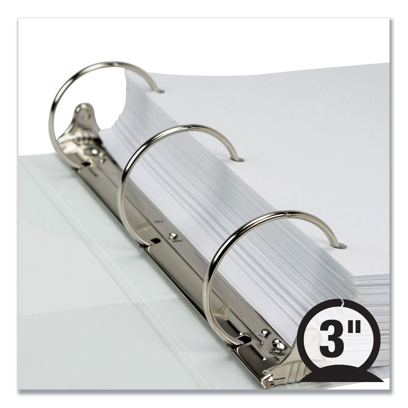 Samsill Economy Round Ring View Binders 3 Rings 3 Capacity 11 x 8.5 White 17387