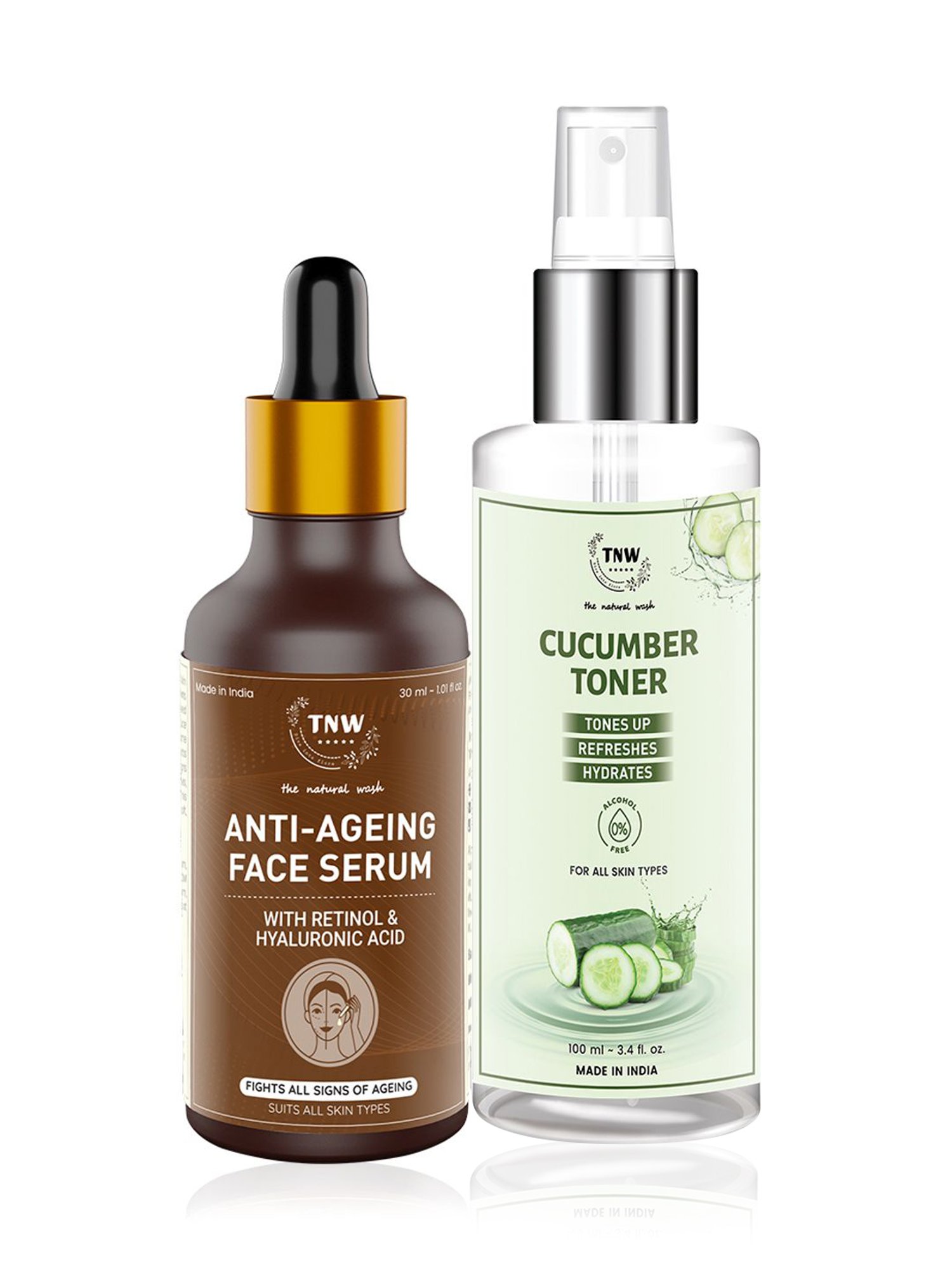 TNW-The Natural Wash Anti Ageing Serum & Cucumber Toner