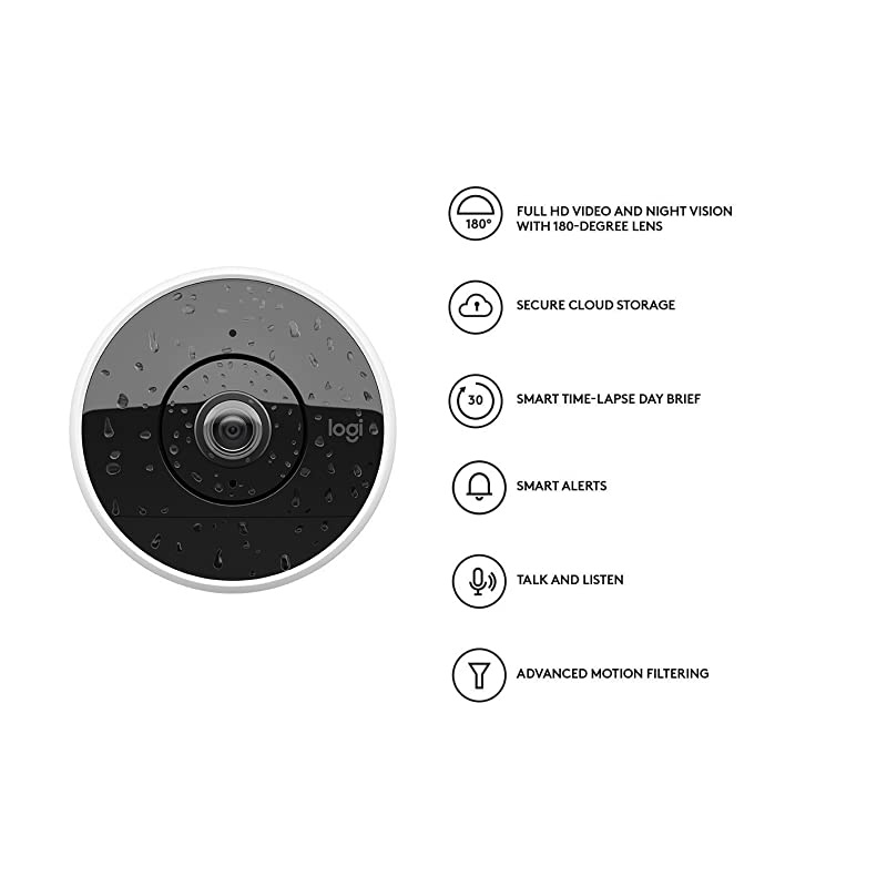 Circle 2 Indoor/Outdoor Weatherproof Wireless Home Security Camera (Person Detection, 24-Hr Free Time-Lapse), Works with Alexa and Google Assistant