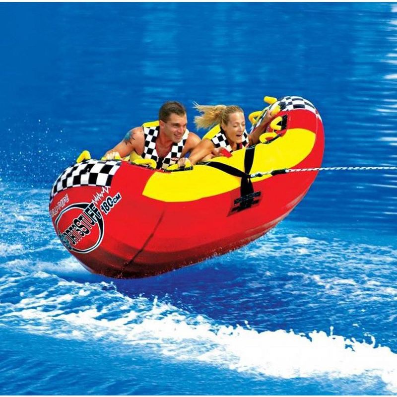 SPORTSSTUFF Half Pipe Rampage Inflatable Blow Up to 2 Riders Towable & Tow Rope