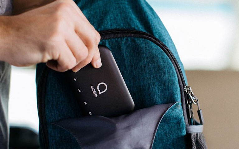 Alcatel T-Mobile Unlocked Linkzone 2 | MW43TM Mobile Hotspot | Battery Pack Capable | Dual Band 2.4GHz + 5GHz WiFi | USB Type-C Interface | 4400mAh Removable Li-Ion Battery - Black