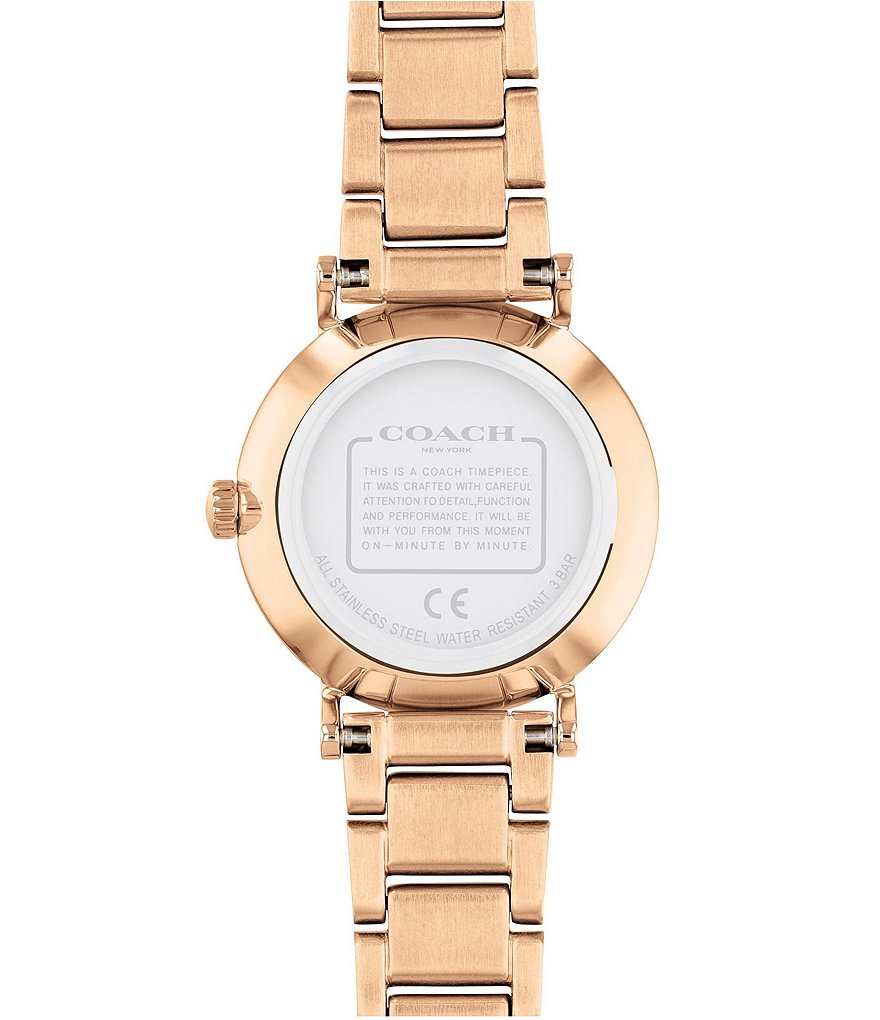 COACH Perry Rosegold Tone Horse & Carriage Logo Dial Bracelet Watch