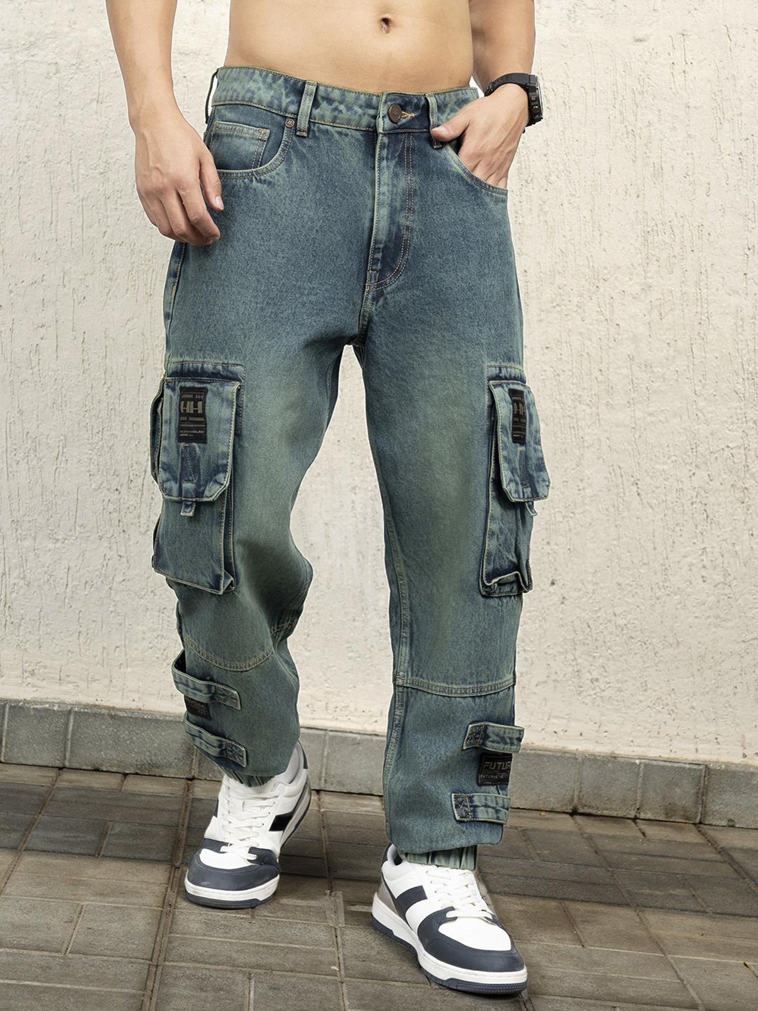 Hubberholme Men Cotton Long Sleeves Oversized Checked Double Pocket Shirt 84