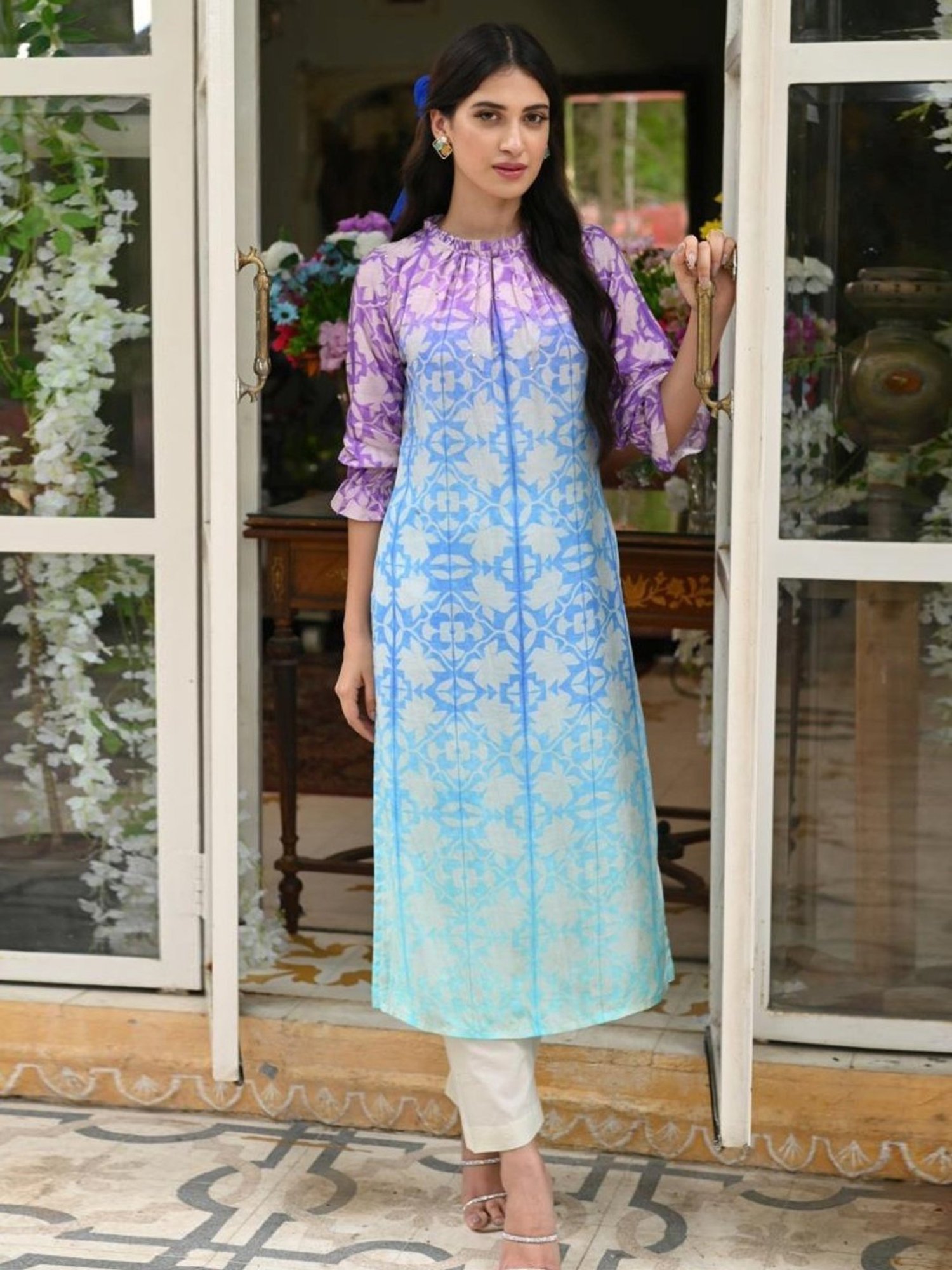 Mahee Jaipur Blue Hue Colour Kurta
