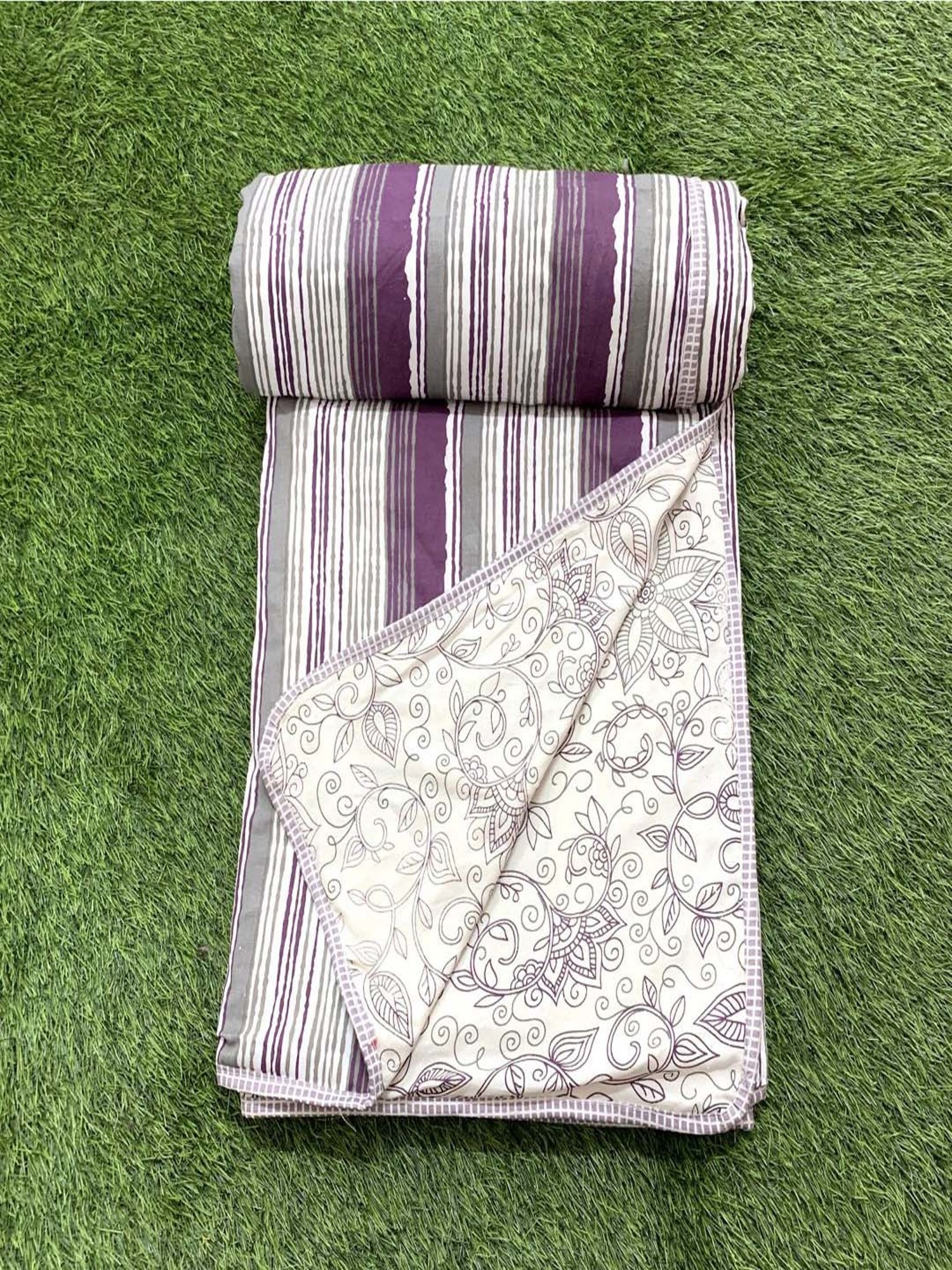 Bella Casa Finland Collection Cotton Purple 150 GSM Double Reversible Dohar