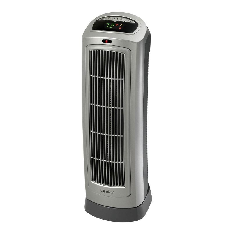 Lasko 1500W Oscillating Remote Control Ceramic Tower Heater with Digital Display