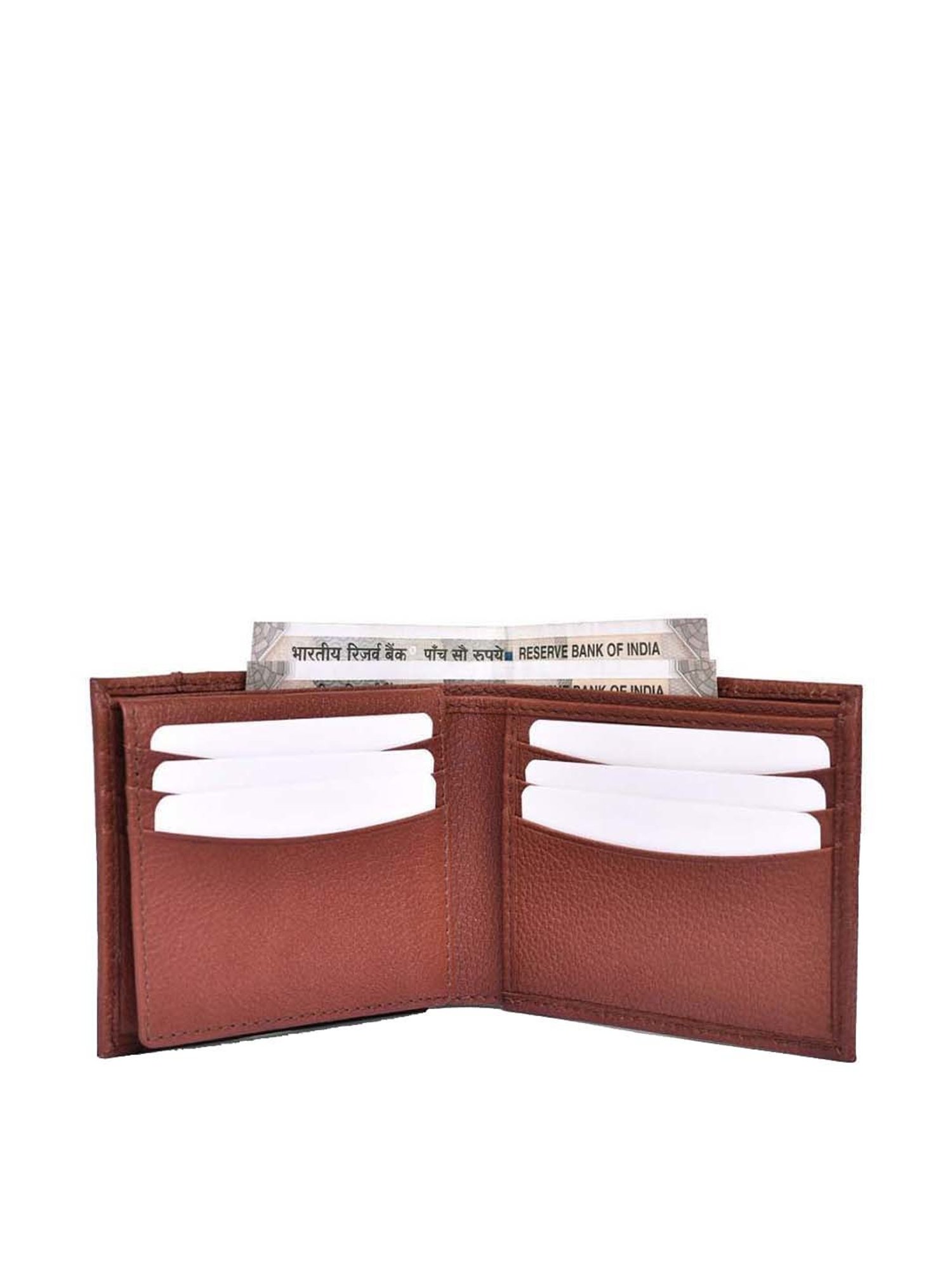 BELWABA Tan Casual Leather Bi-Fold Wallet for Men