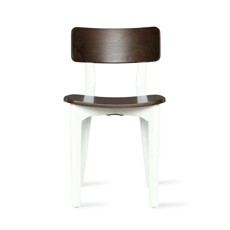 2pk Varick Two-Tone Dining Chair Walnut - Novogratz