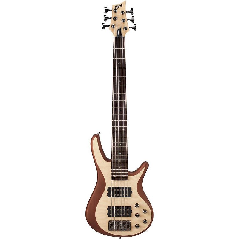 Mitchell FB706 Fusion Series 6-String Bass Guitar with Active EQ Natural
