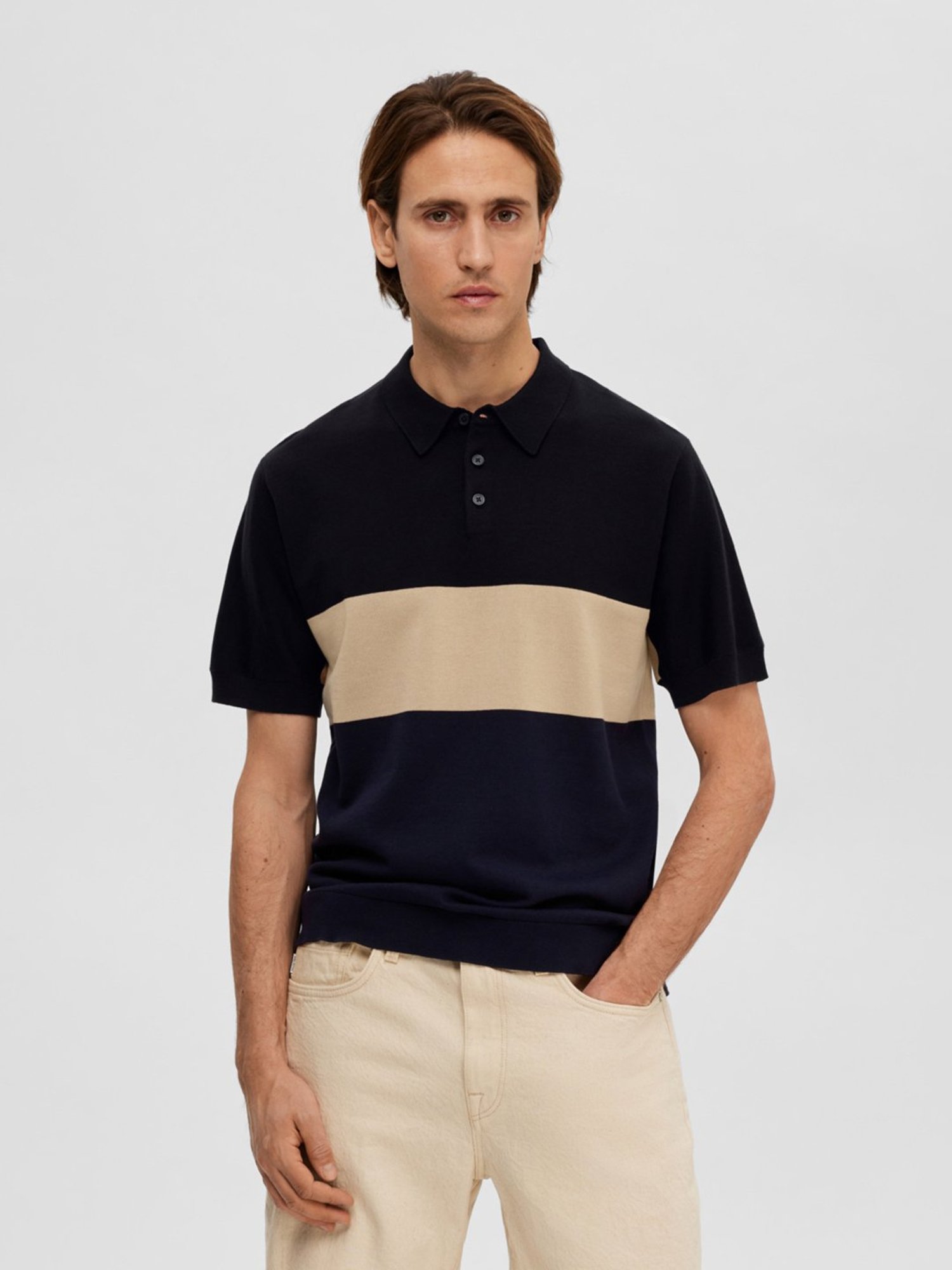 SELECTED HOMME Multicolor Regular Fit Polo T-Shirt