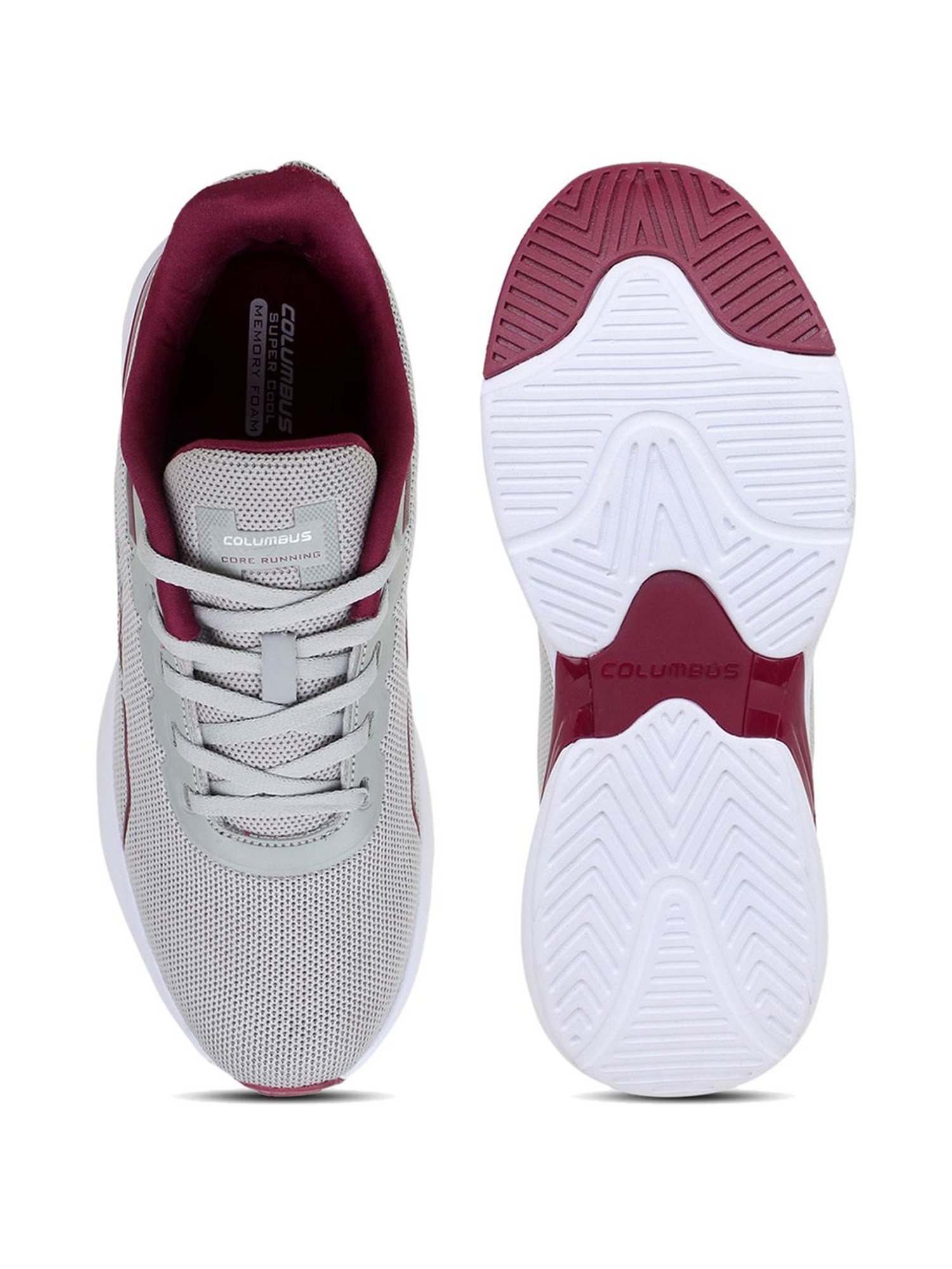 Columbus Men's Grey Running Shoes