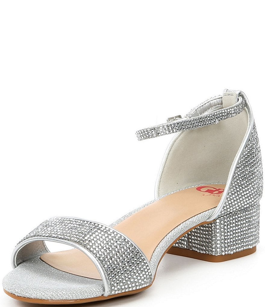 GB Girls' Amaze-Girl Rhinestone Two Piece Sandals (Youth)