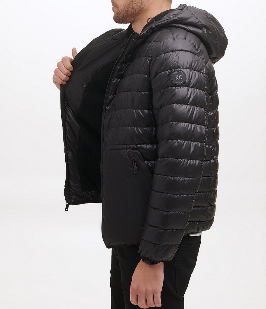 Kenneth Cole New York Long-Sleeve Quilted Midweight Hooded Puffer Jacket
