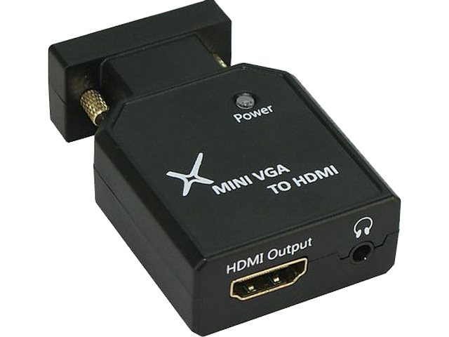 XtremPro 63031 VGA to HDMI 1080P Full HD Mini VGA To HDMI Audio Converter W/ VGA Cable & USB Power Cable & 3.5mm Audio Port Cable