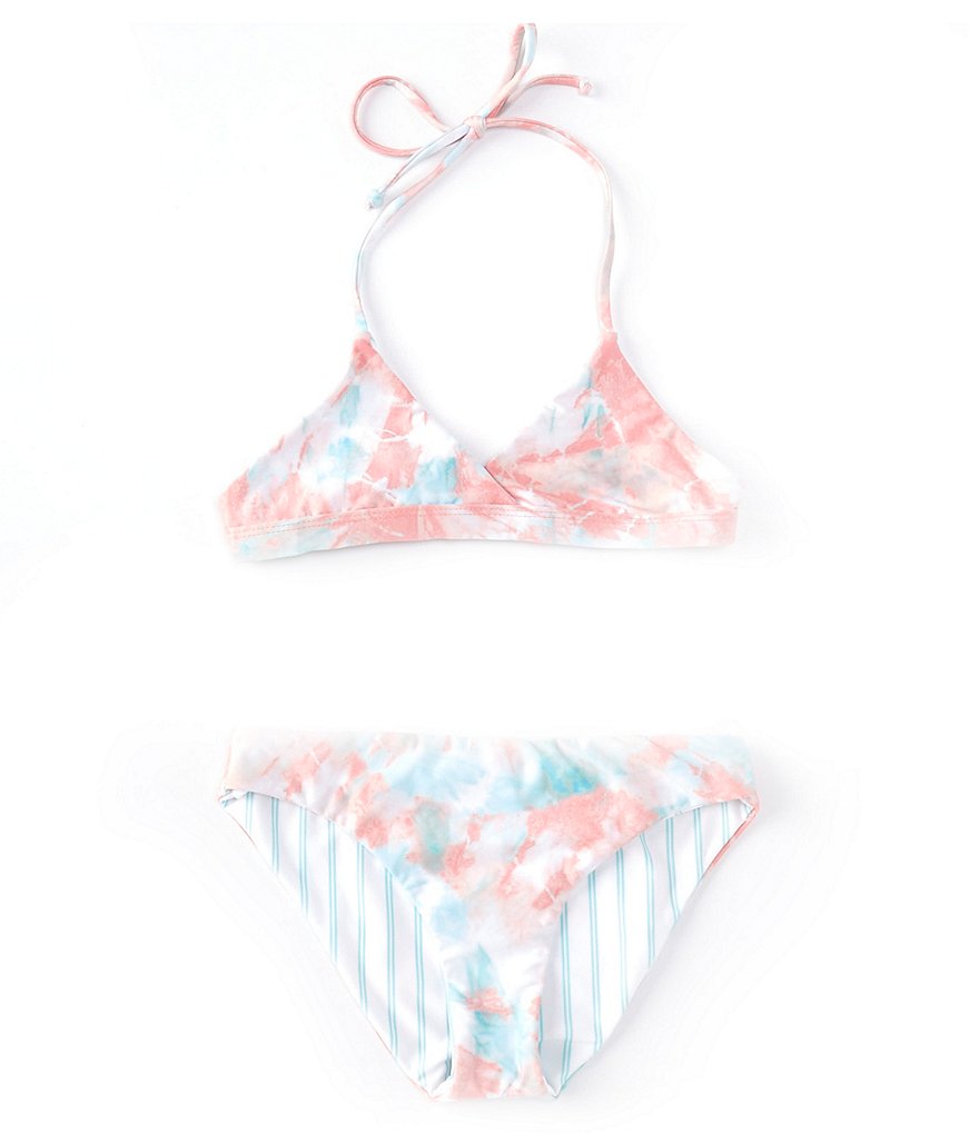 Splendid Big Girls 7-16 Bellini Reversible Wrap Triangle Bra Top & Reversible Retro Hipster Bottom Two-Piece Swimsuit